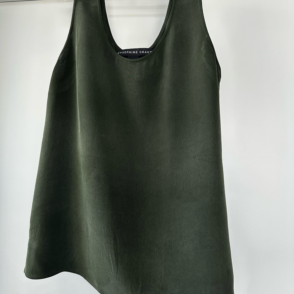 Josephine Chaus Dark Green Sleeveless Top
